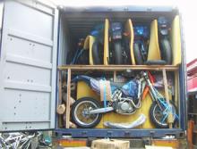 Loaded shipping container